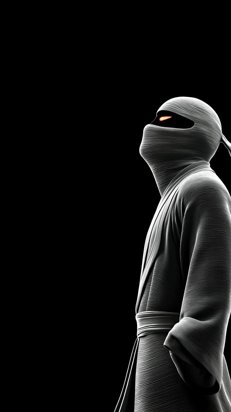 White Ninja Side Portrait Glowing Eye 4K HD Wallpaper - Ninja Wallpapers  mobile Wallpaper | Picmaze