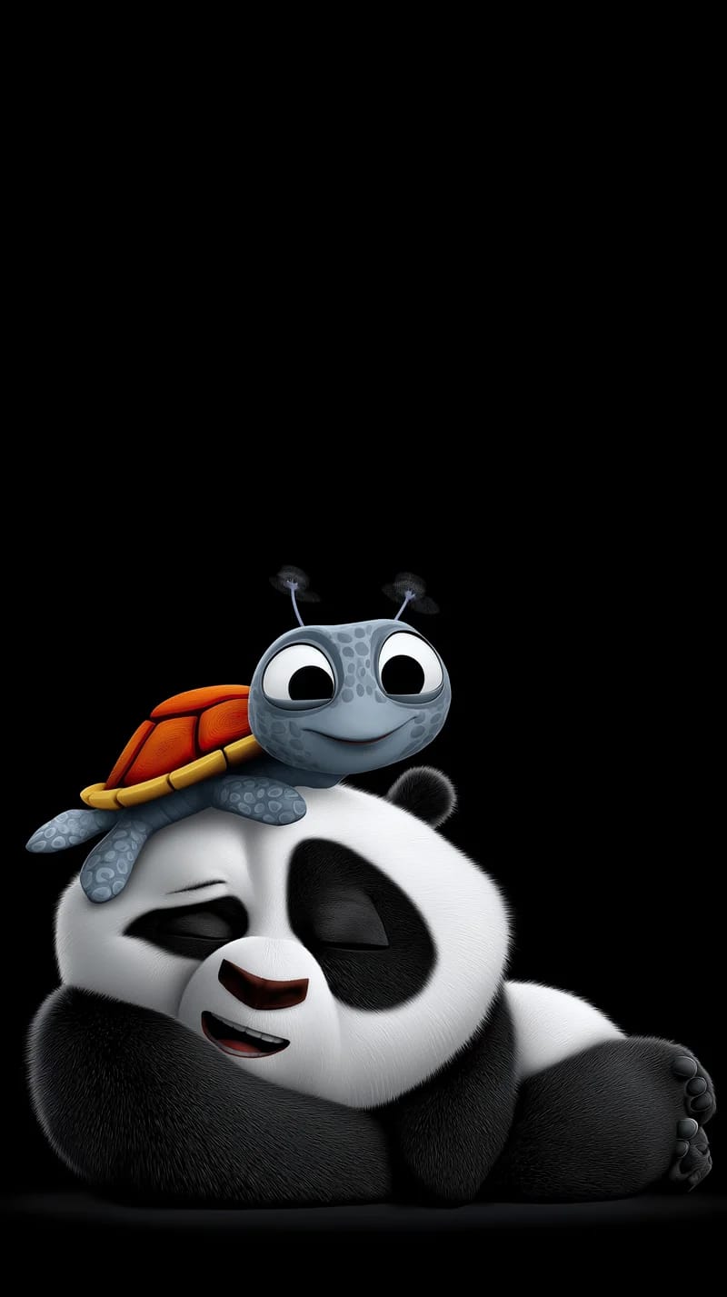 Cute Sleeping Panda and Turtle 3D Cartoon Wallpaper HD - 3D Wallpaper mobile Wallpaper | Picmaze