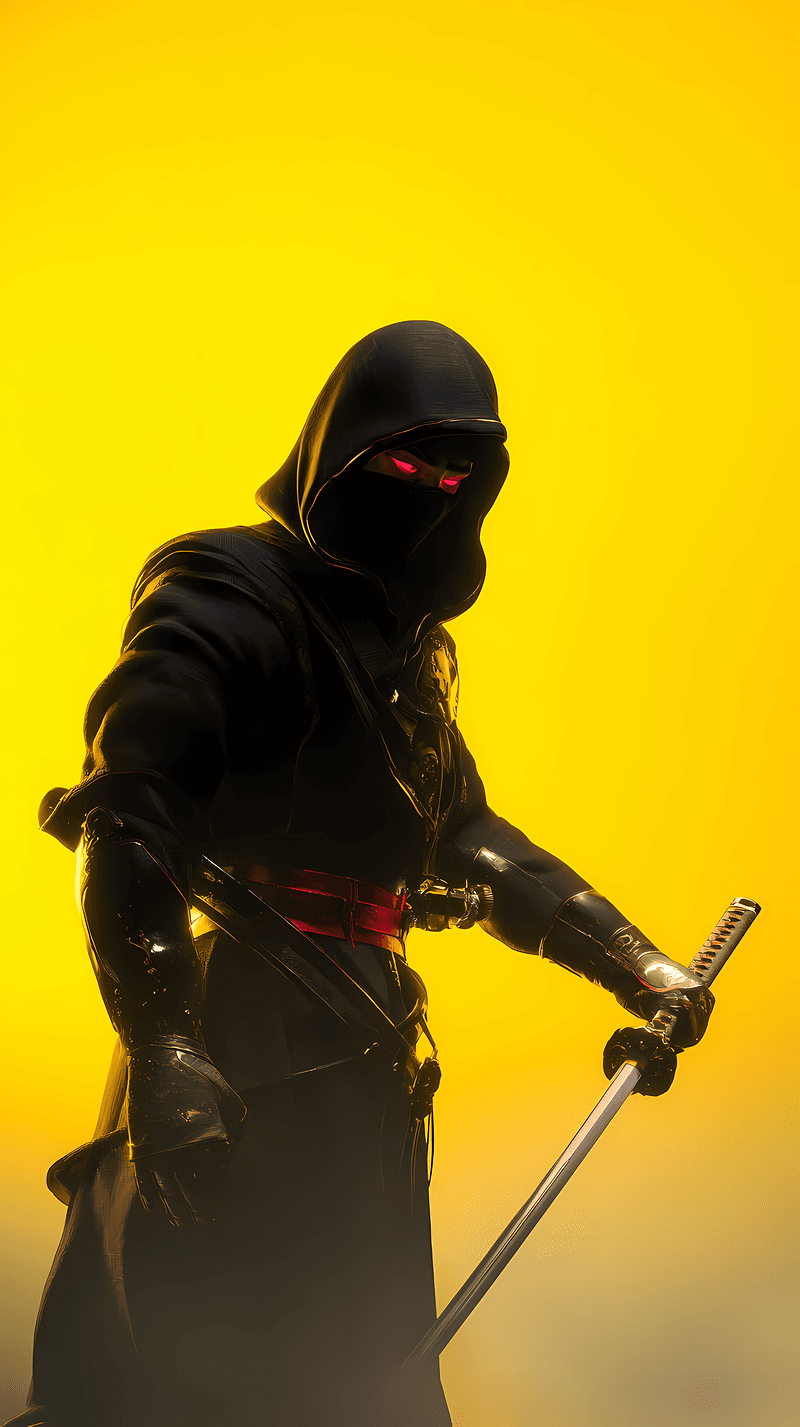 Dark Hooded Samurai Ninja Wallpaper – Red Eyes Shadow Warrior 4K Android Background - Ninja Wallpapers  mobile Wallpaper | Picmaze