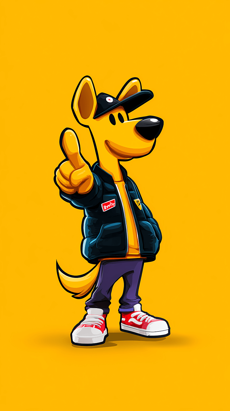 Cool Cartoon Dog Streetwear Yellow Android Wallpaper - Dogs wallpaper mobile Wallpaper | Picmaze