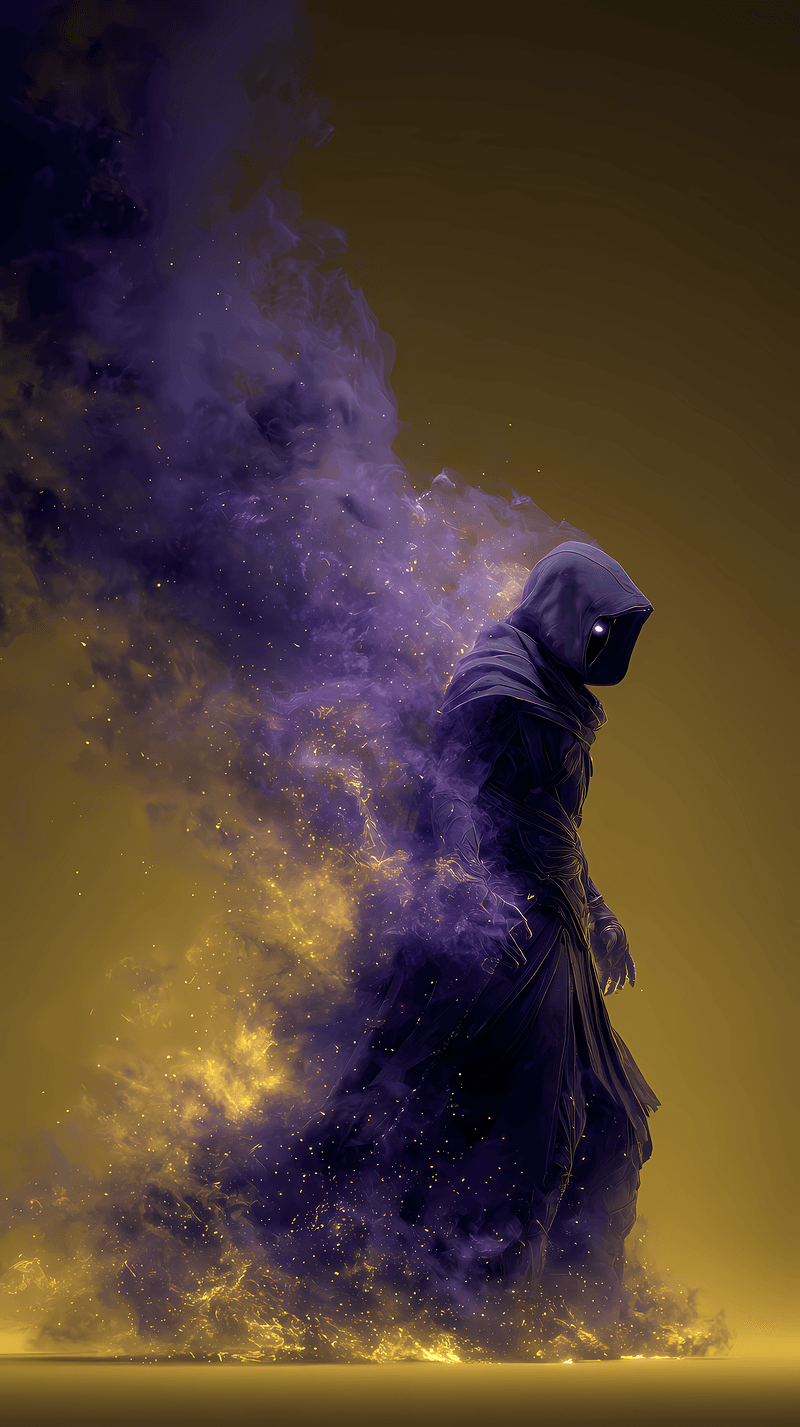 Shadow Phantom Wallpaper – Dark Hooded Mage with Purple Energy 4K Android Background - Ninja Wallpapers  mobile Wallpaper | Picmaze