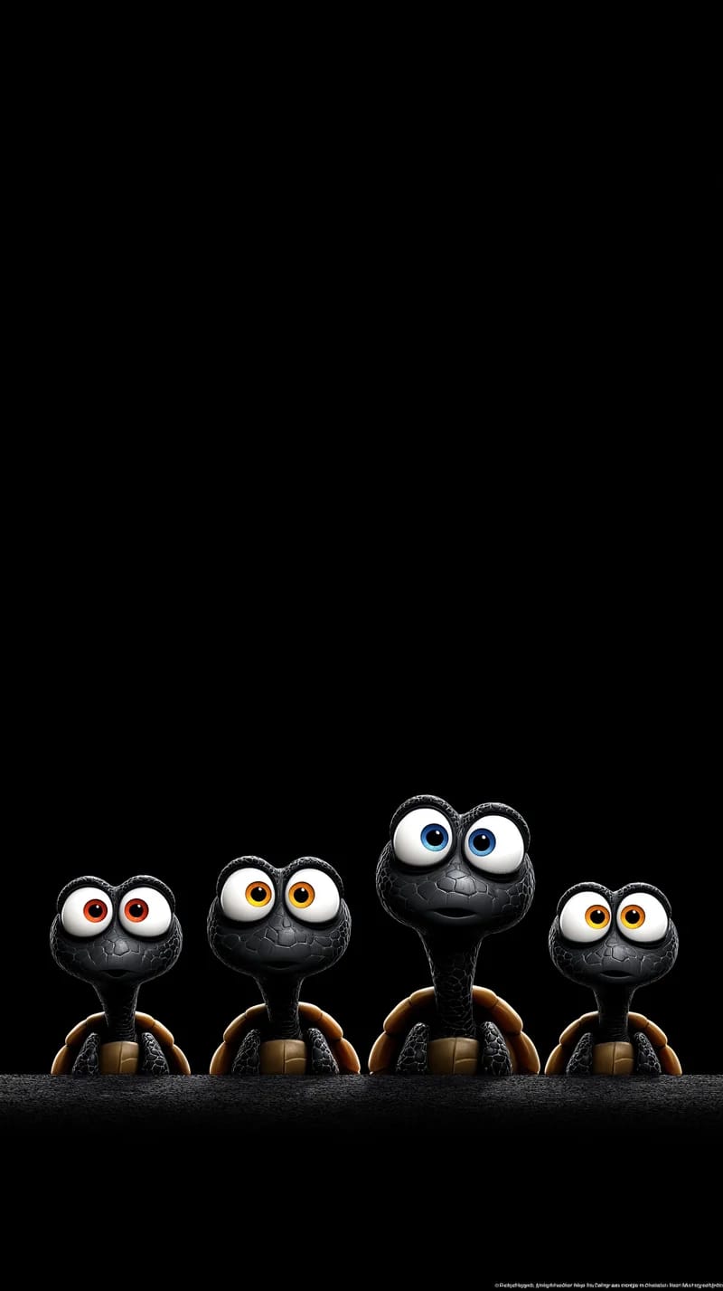 Cute Turtle Line Minimal Dark Wallpaper 4K HD - Turtle mobile Wallpaper | Picmaze