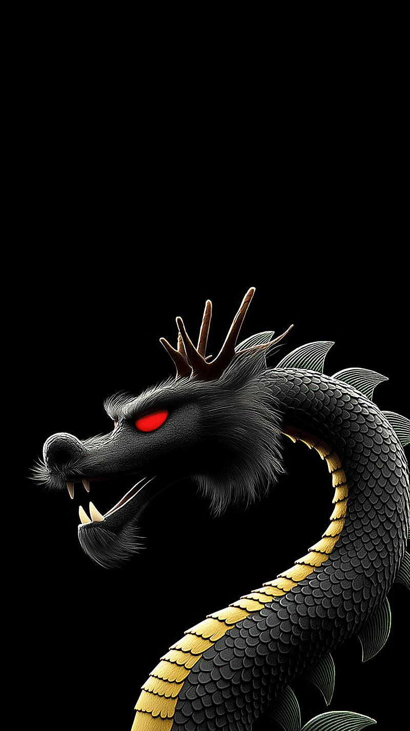 Black Dragon Wallpaper 4K Dark Fantasy Art - NATURE mobile Wallpaper | Picmaze
