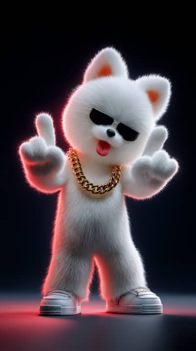 Swag Cute White Dog with Sunglasses AMOLED Wallpaper – Cool 3D Android Background - Mobile mobile Wallpaper | Picmaze