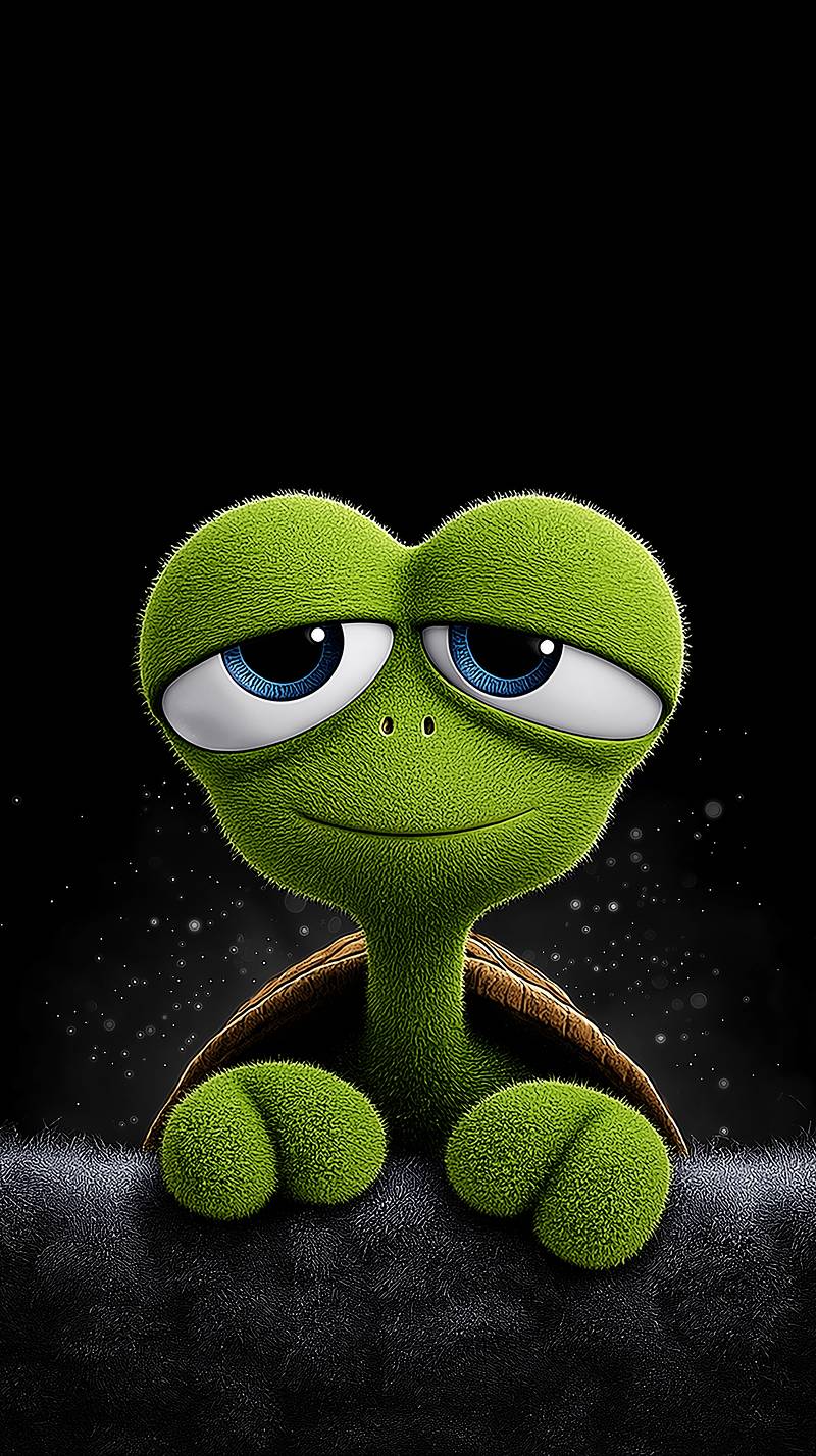 Cute Sleepy Turtle Wallpaper 4K Dark Aesthetic - NATURE mobile Wallpaper | Picmaze