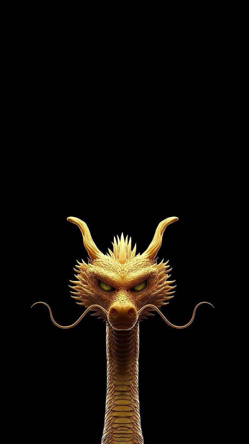 Golden Dragon Wallpaper 4K Dark Fantasy Art - NATURE mobile Wallpaper | Picmaze