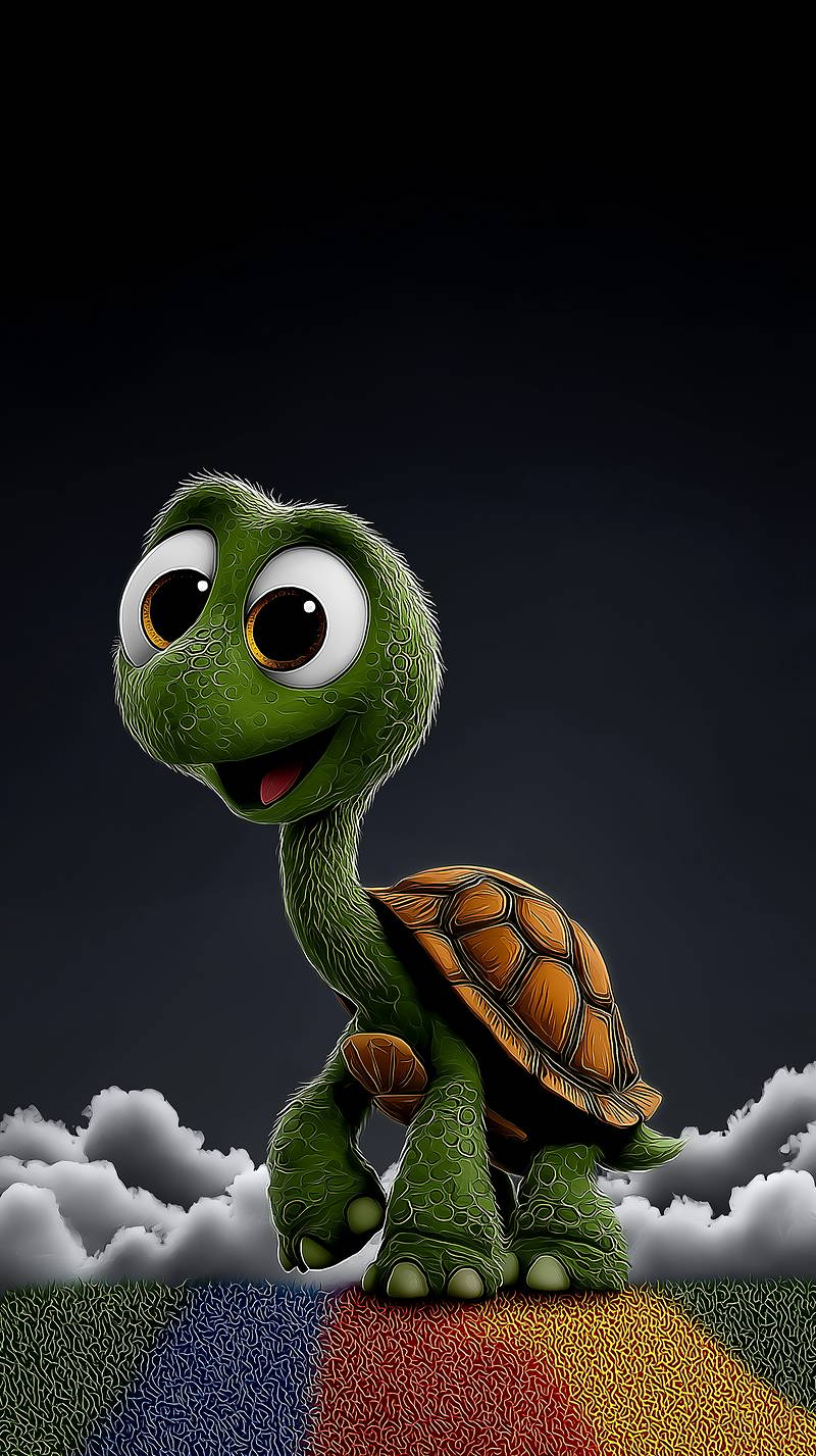 Cute Cartoon Turtle Wallpaper 4K for Phone & Desktop - NATURE mobile Wallpaper | Picmaze