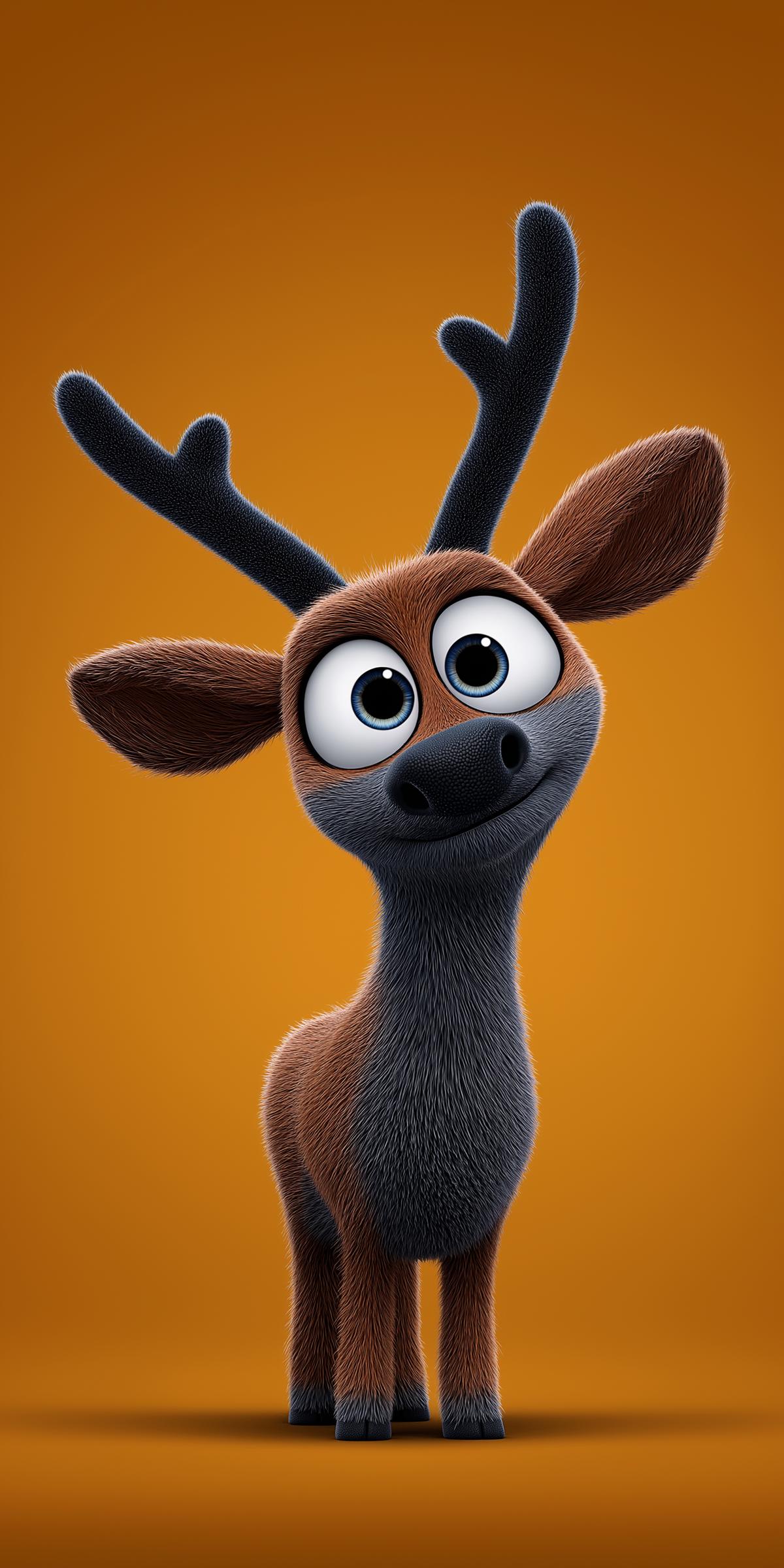 Cute 3D Cartoon Deer Wallpaper – Adorable Animal HD Background wallpaper - Cute Animal Wallpapers | Picmaze
