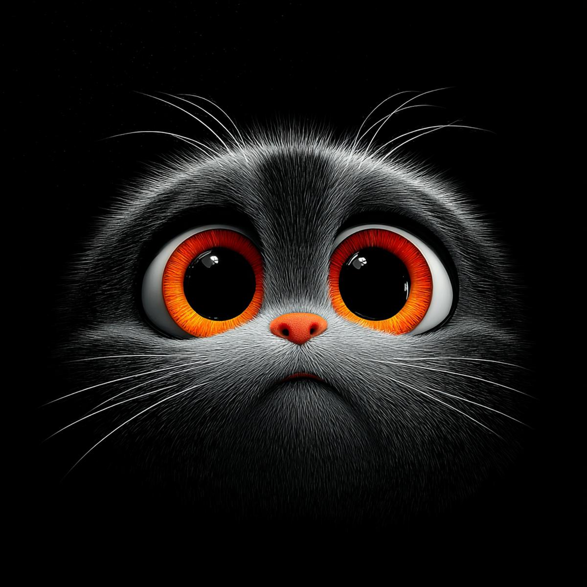 Cute Big Orange-Eyed Black Cat 4K Profile Picture wallpaper - profile-pictures | Picmaze
