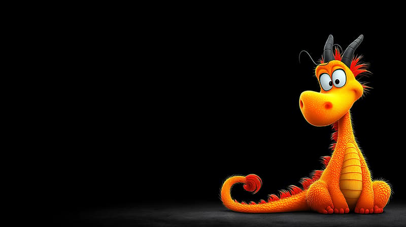 Cute Orange Cartoon Dragon Fantasy 4K Wallpaper - Desktop Wallpapers  desktop Wallpaper | Picmaze