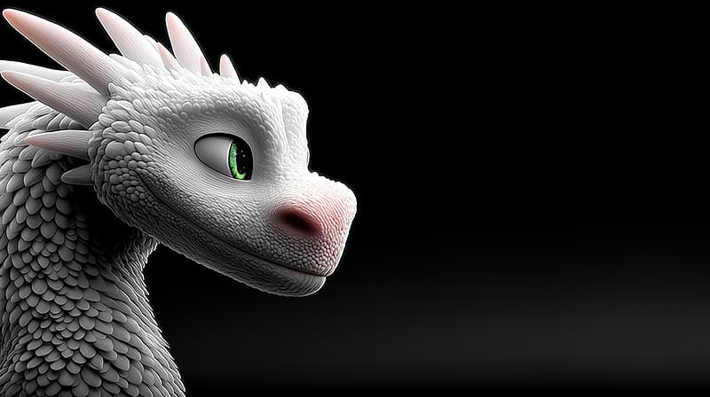 Cute White Fantasy Dragon Desktop Wallpaper 4K - Desktop Wallpapers  desktop Wallpaper | Picmaze