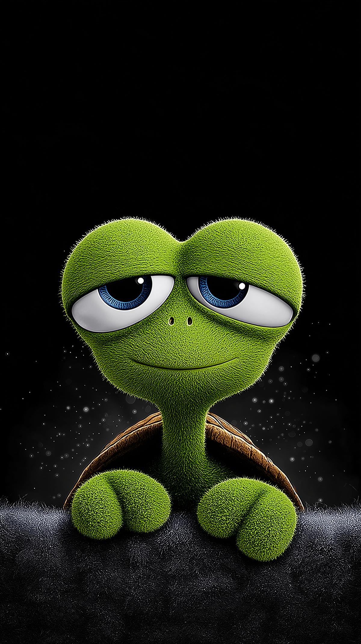Cute Sleepy Turtle Wallpaper 4K Dark Aesthetic wallpaper - NATURE | Picmaze