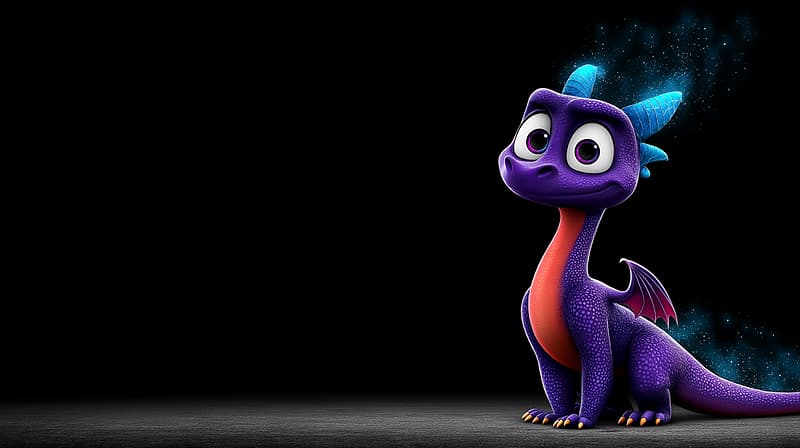 Cute Purple Baby Dragon Fantasy 4K Wallpaper - Fantasy Wallpaper desktop Wallpaper | Picmaze