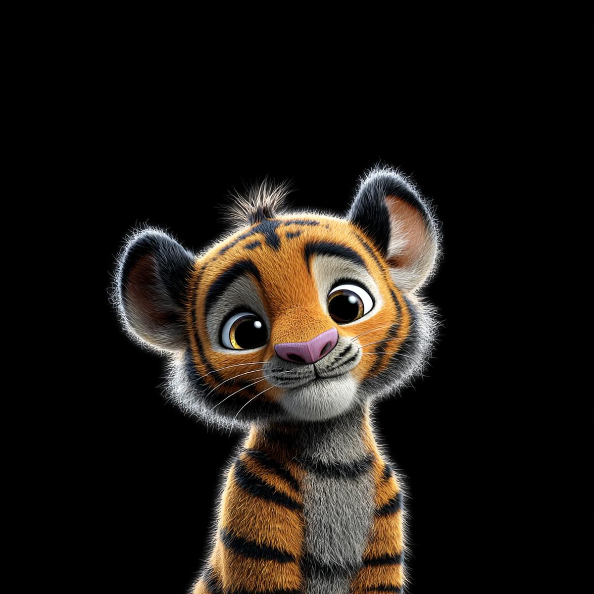 Cute Tiger Cub 4K Cartoon Profile Picture wallpaper - profile-pictures | Picmaze
