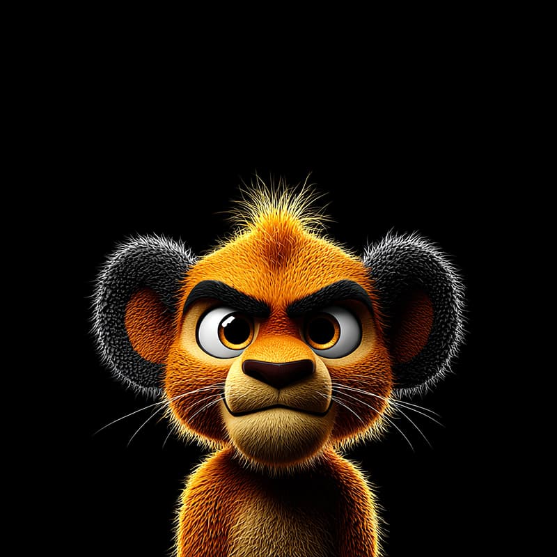 Cute Fierce Lion Cub 4K Profile Picture Wallpaper profile picture