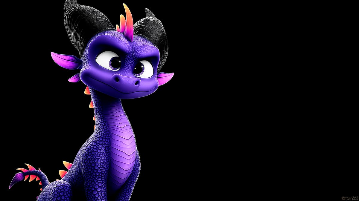 Cute Purple Dragon Cartoon Fantasy 4K Wallpaper wallpaper - Desktop Wallpapers  | Picmaze
