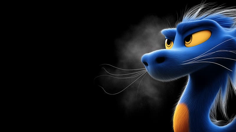Blue Dragon Close‑Up Wallpaper – Fantasy Creature Dark Aesthetic 4K Desktop Background - Desktop Wallpapers  desktop Wallpaper | Picmaze