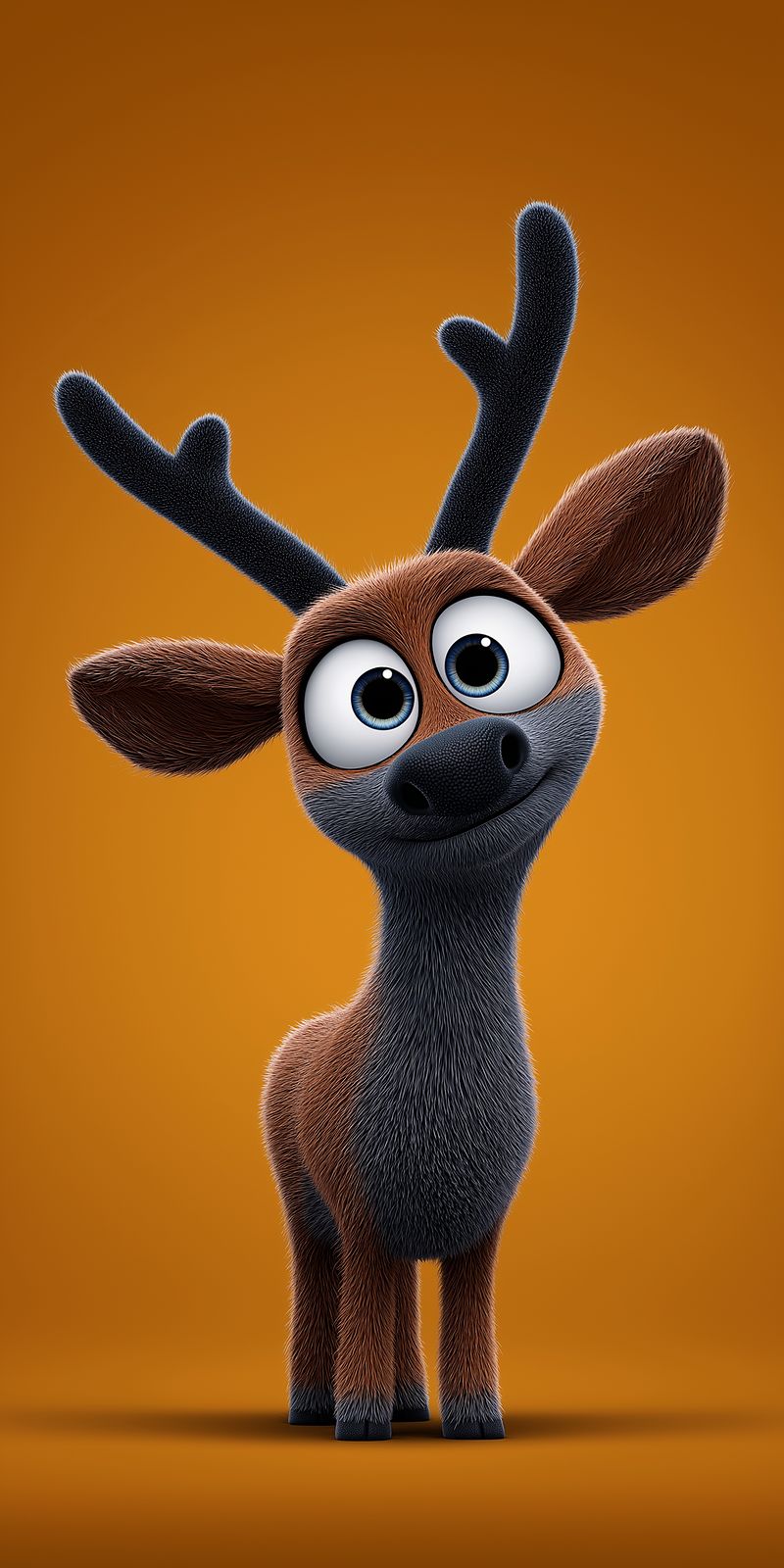 Cute 3D Cartoon Deer Wallpaper – Adorable Animal HD Background - Cute Animal Wallpapers mobile Wallpaper | Picmaze