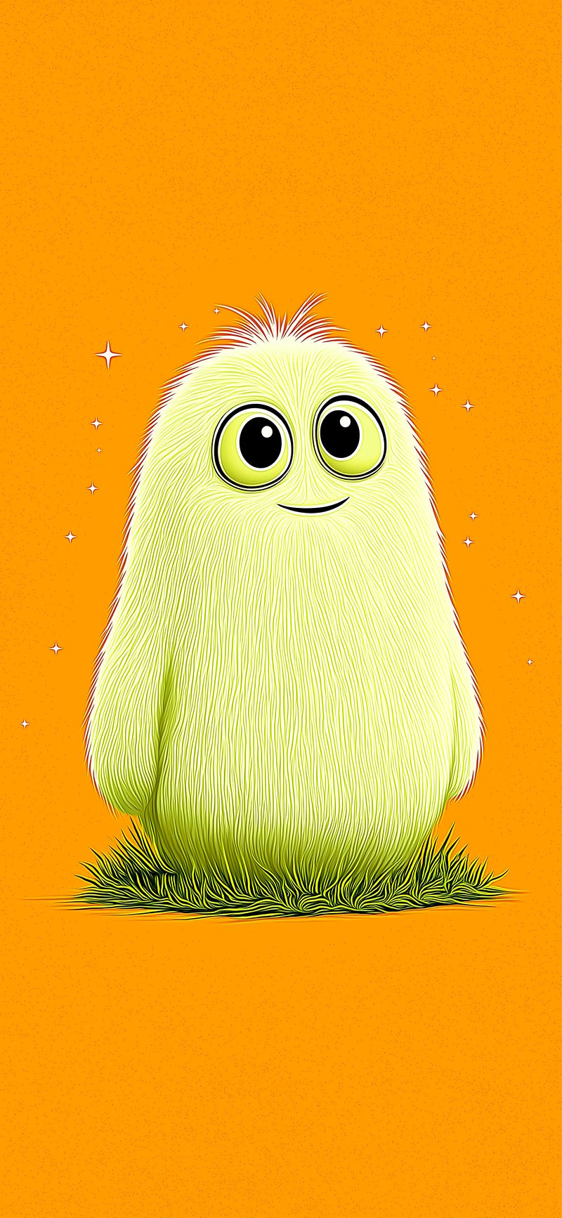 Cute Fluffy Cartoon Monster Wallpaper – Adorable HD Phone Background - ios wallpapers mobile Wallpaper | Picmaze