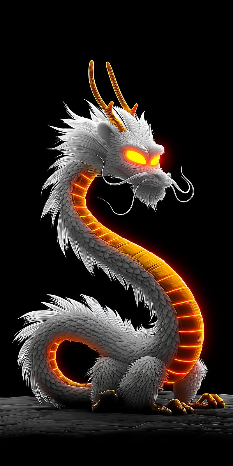 Glowing White Dragon Fantasy 4K Mobile Wallpaper - Fantasy Wallpaper mobile Wallpaper | Picmaze