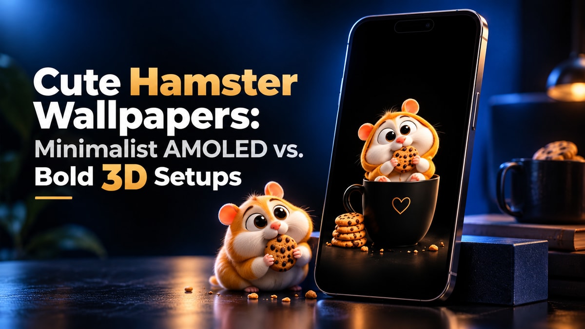 Cute Hamster Wallpapers: Minimalist AMOLED vs. Bold 3D Setups